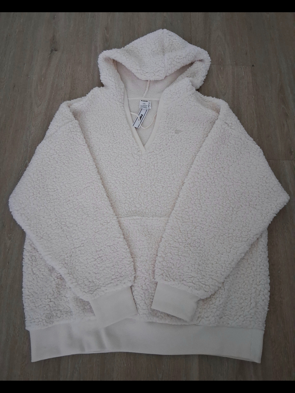 PINK Victoria's Secret Cream Sherpa Hoodie